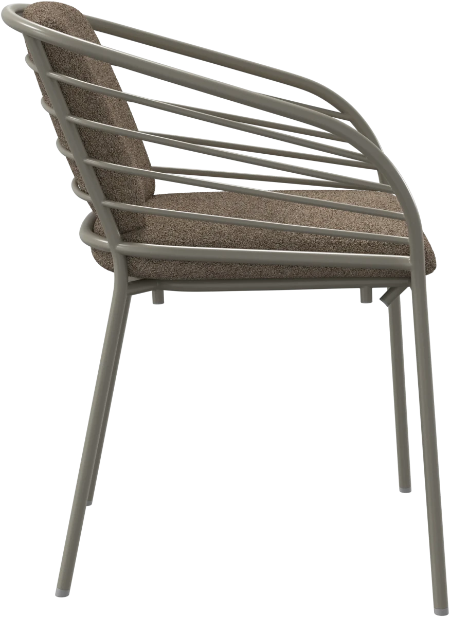 Cancún dining chair with arm & spilvens