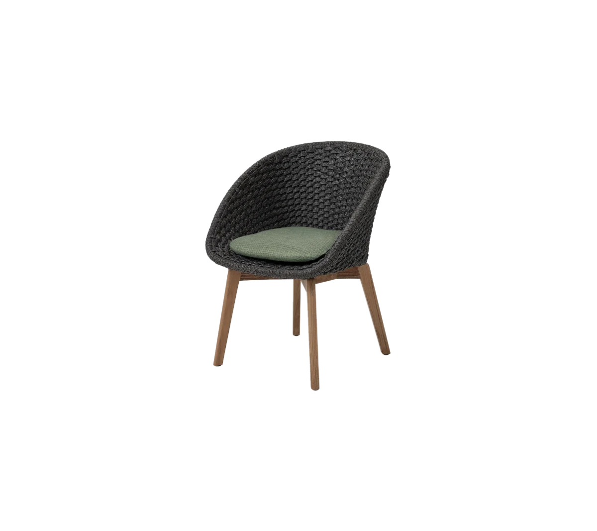 Peacock chair w/teak legs