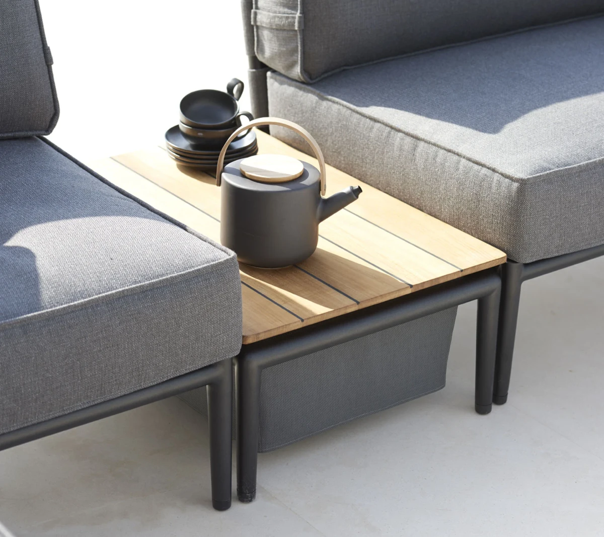 Conic box table, 74x52 cm