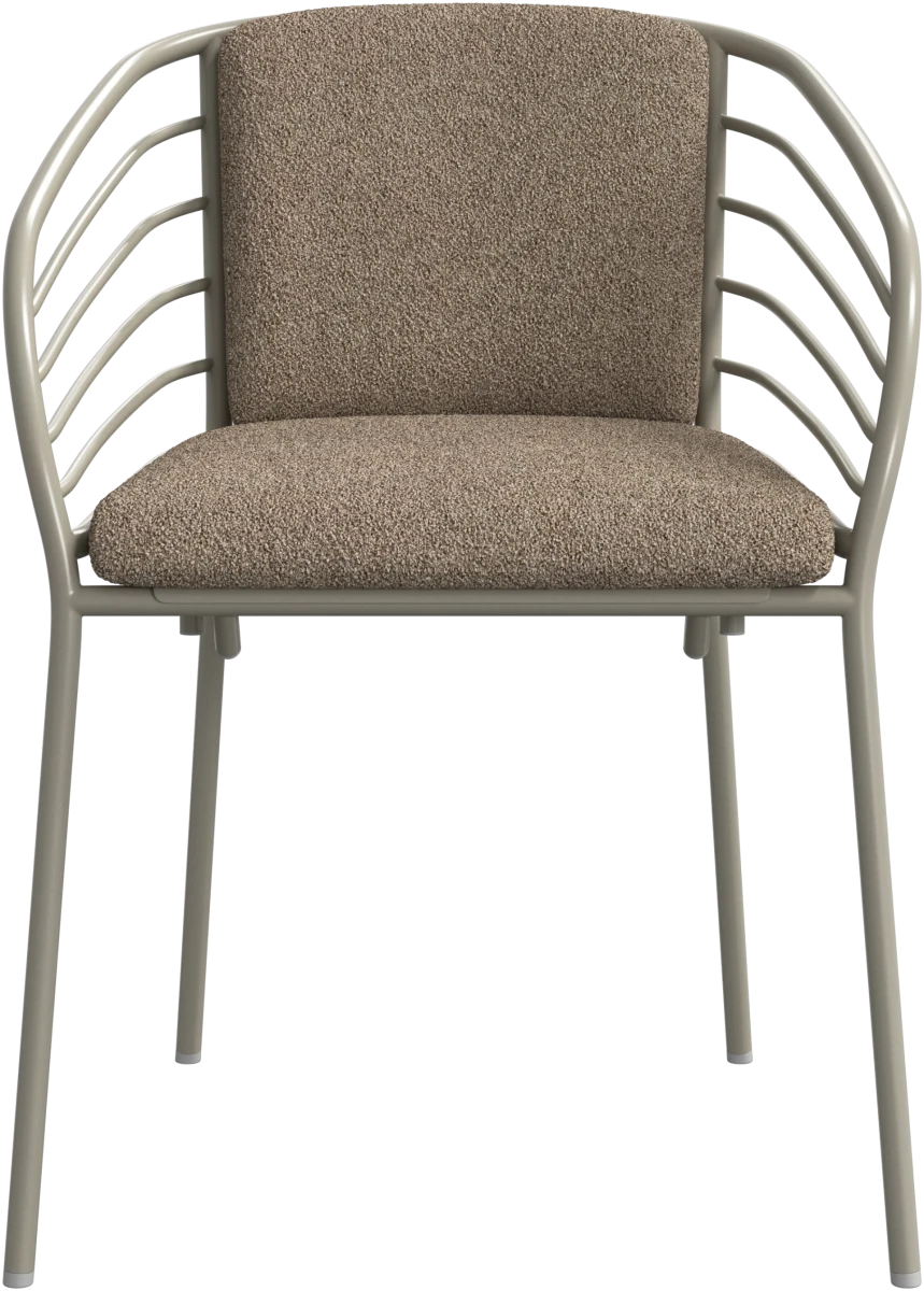 Cancún dining chair with arm & spilvens
