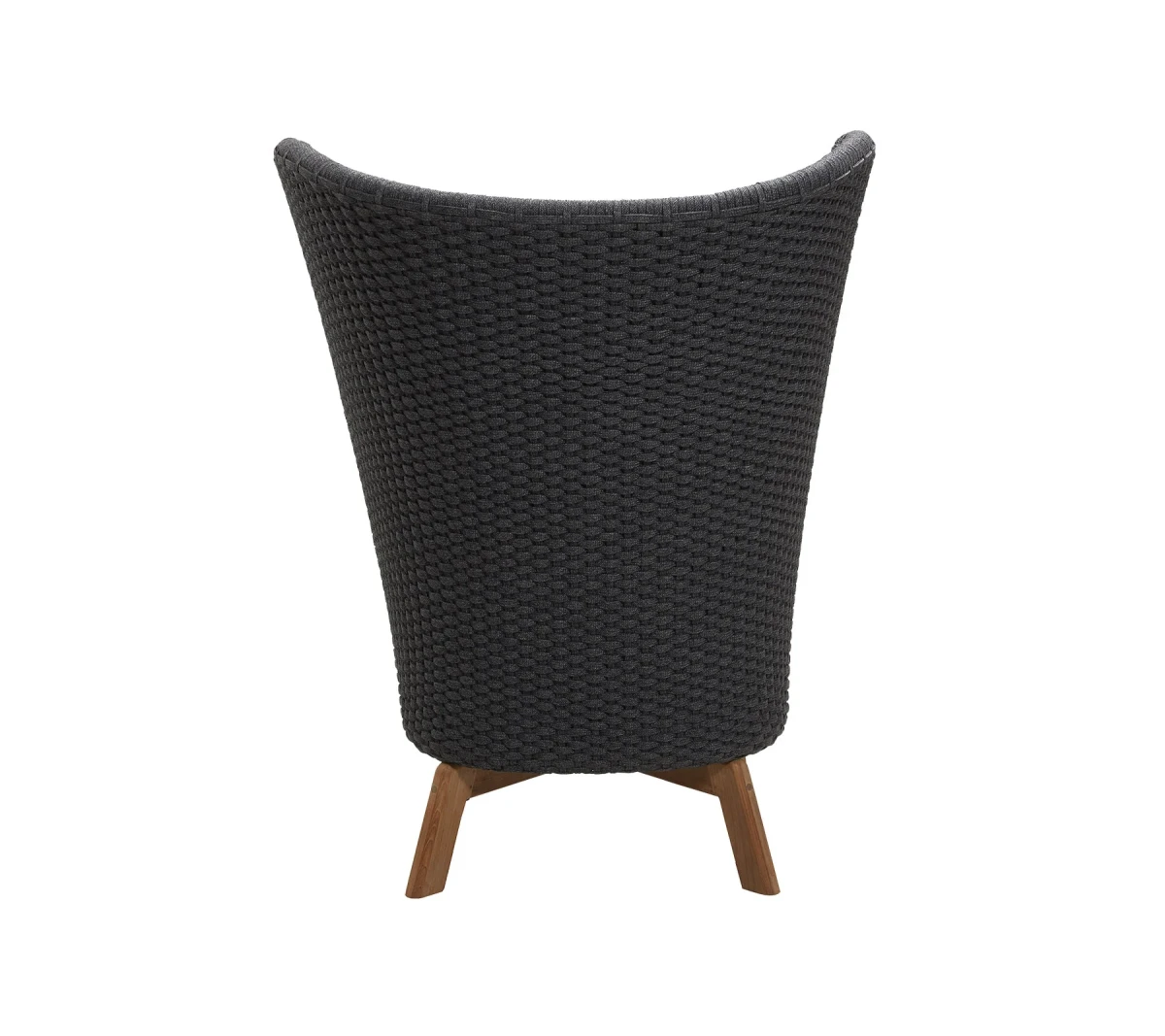 Peacock Wing highback chair w/teak legs