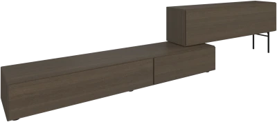 Lugano wall system with drop down doors and drawer