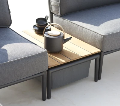 Conic box table, 74x52 cm
