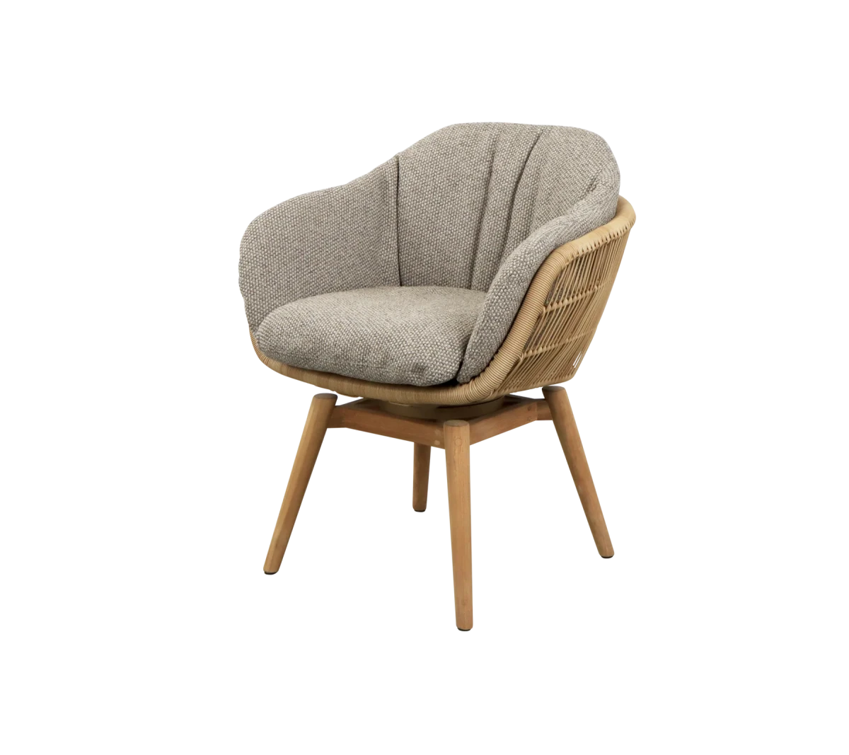 Stay chair w/teak swivel