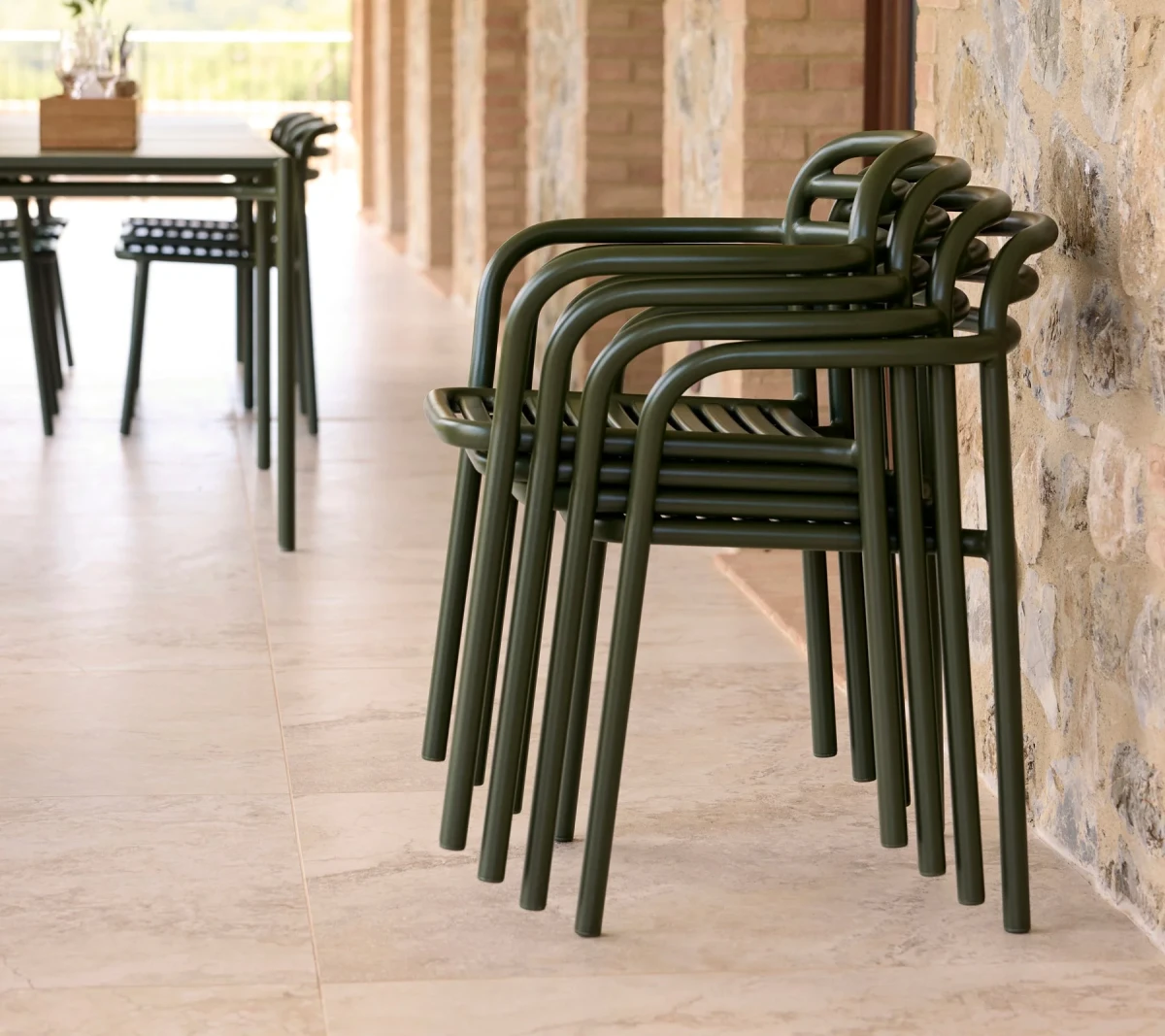 Bliss armchair, stackable