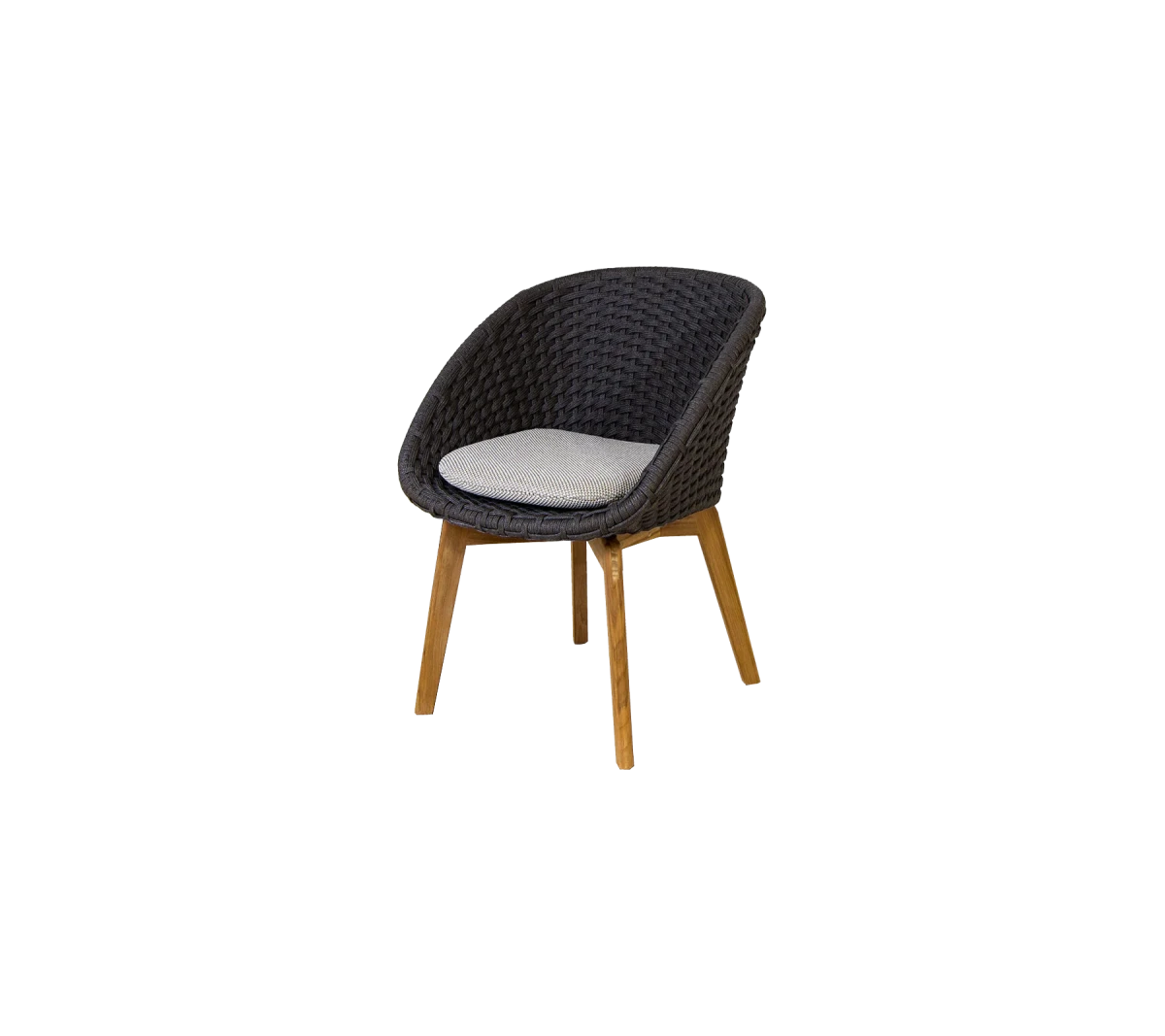 Peacock chair w/teak legs