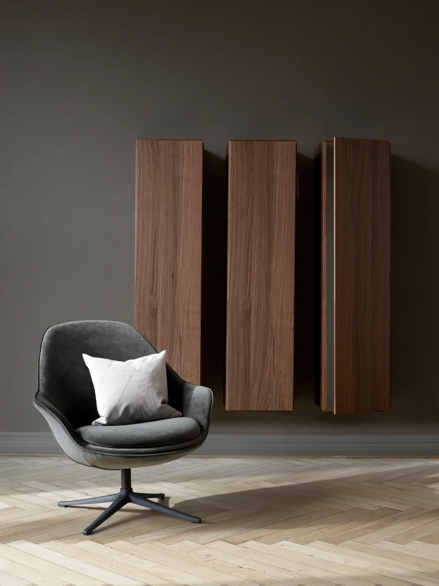 Lugano wall mounted cabinet with flip-up doors