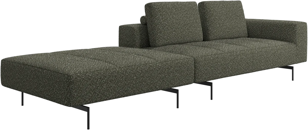 Amsterdam sofa with footstool on left side