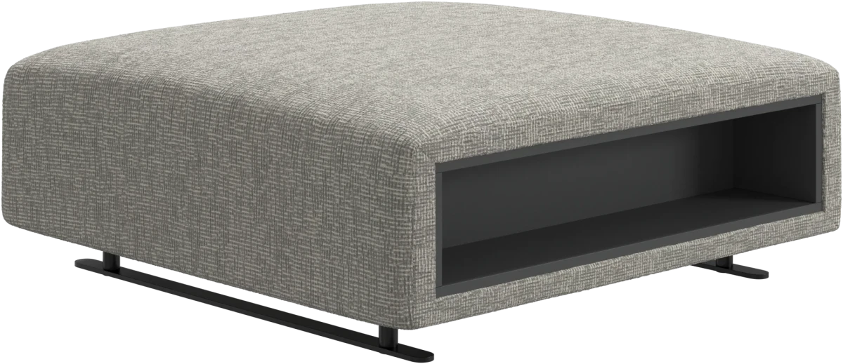 Hampton footstool with storage left and right sides