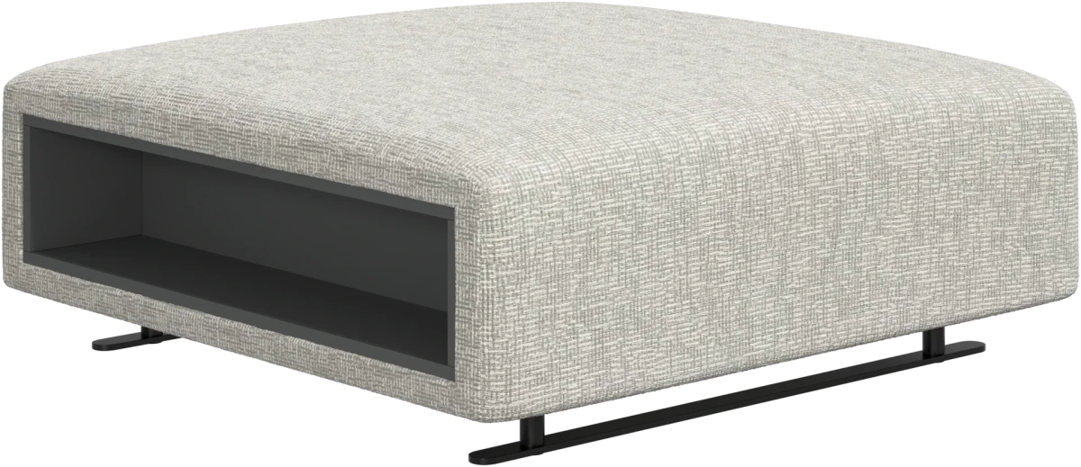 Hampton footstool with storage left and right sides