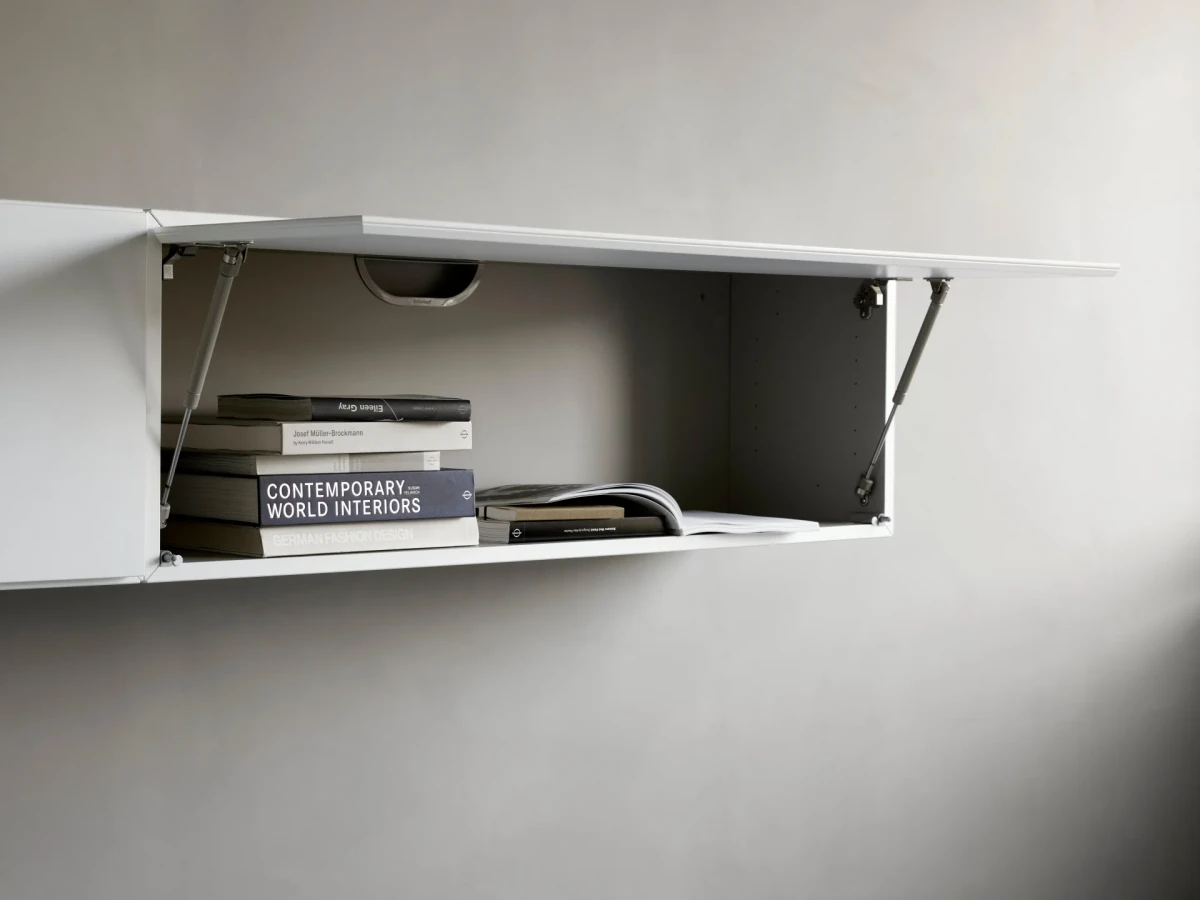 Lugano wall mountable cabinet with flip-up door