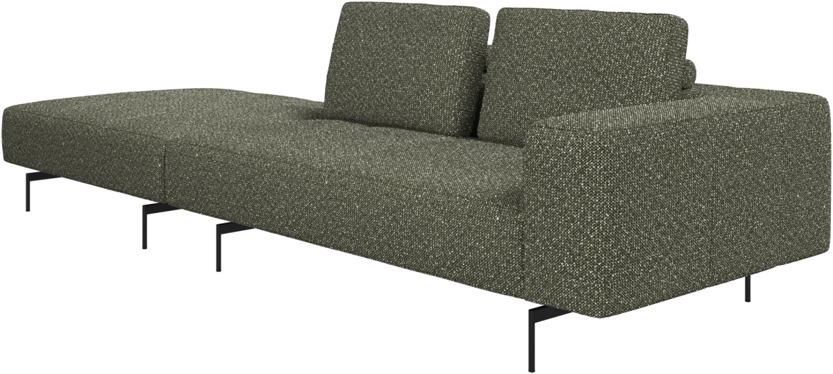 Amsterdam sofa with footstool on left side