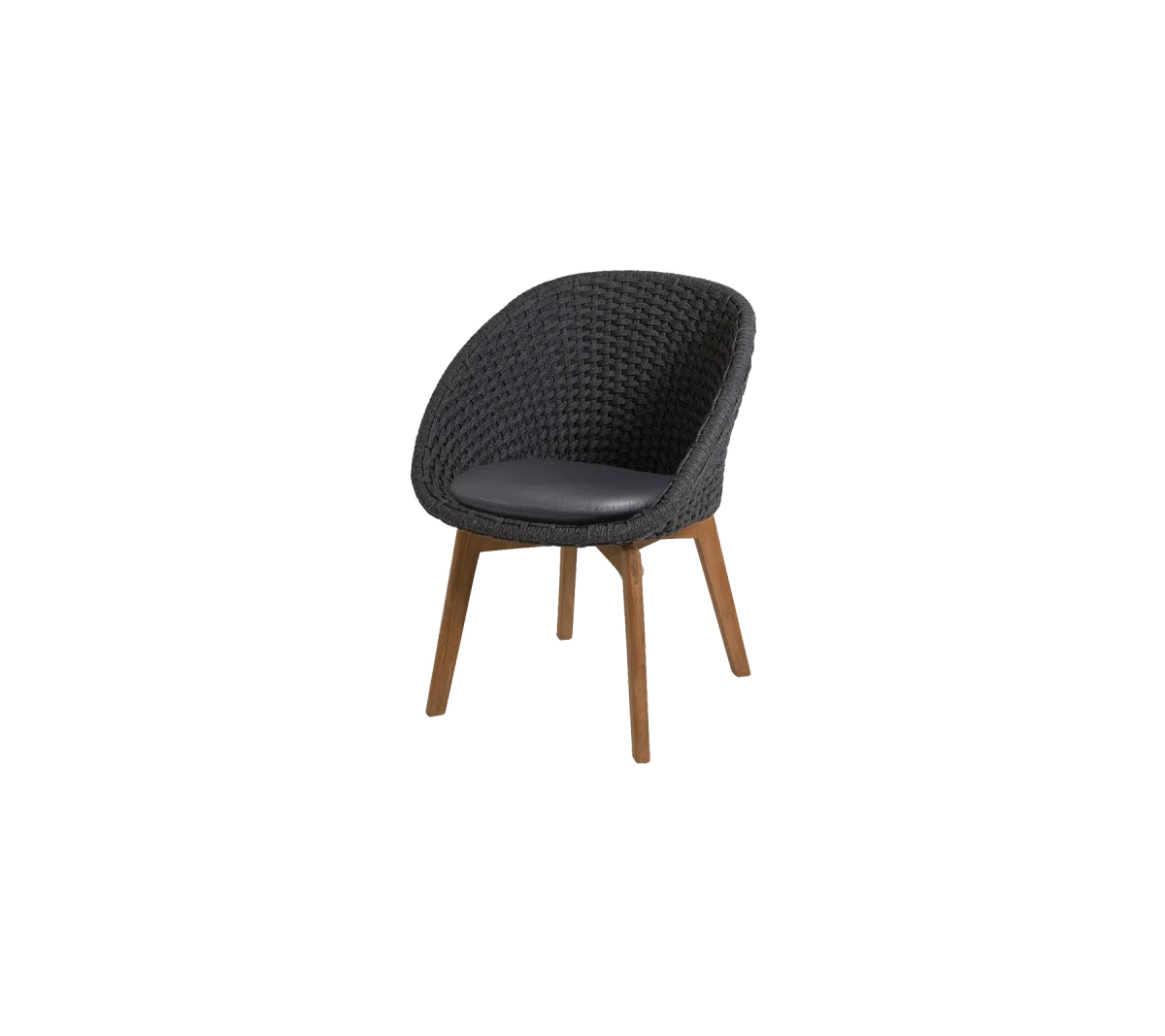Peacock chair w/teak legs