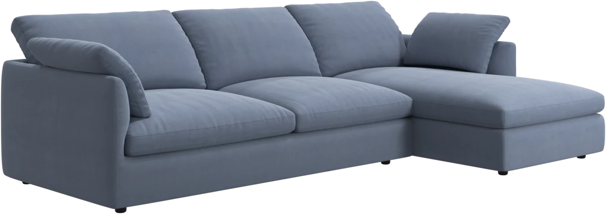 Milano sofa with chaise longue right
