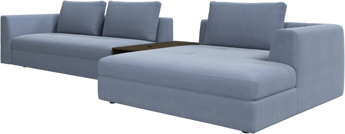 Bergamo chaise longue sofa with storage