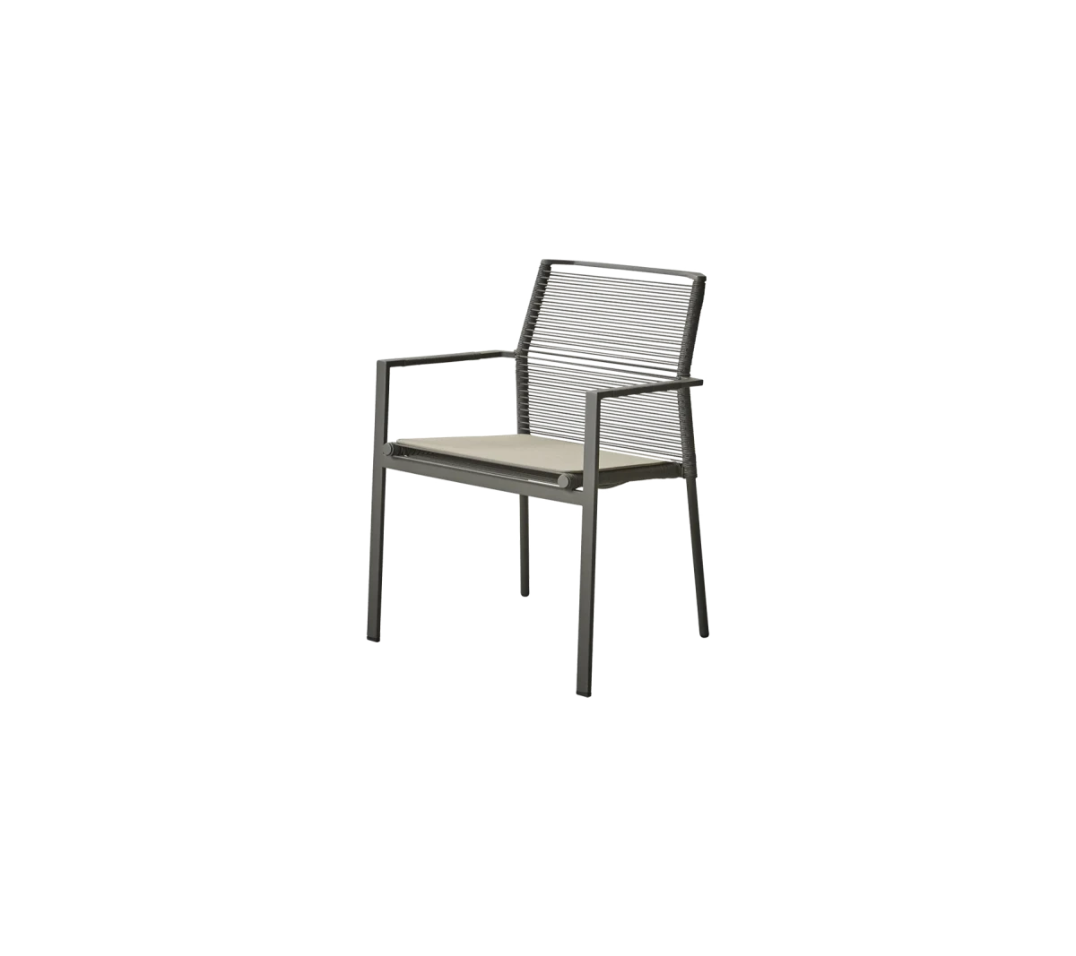 Edge armchair, stackable