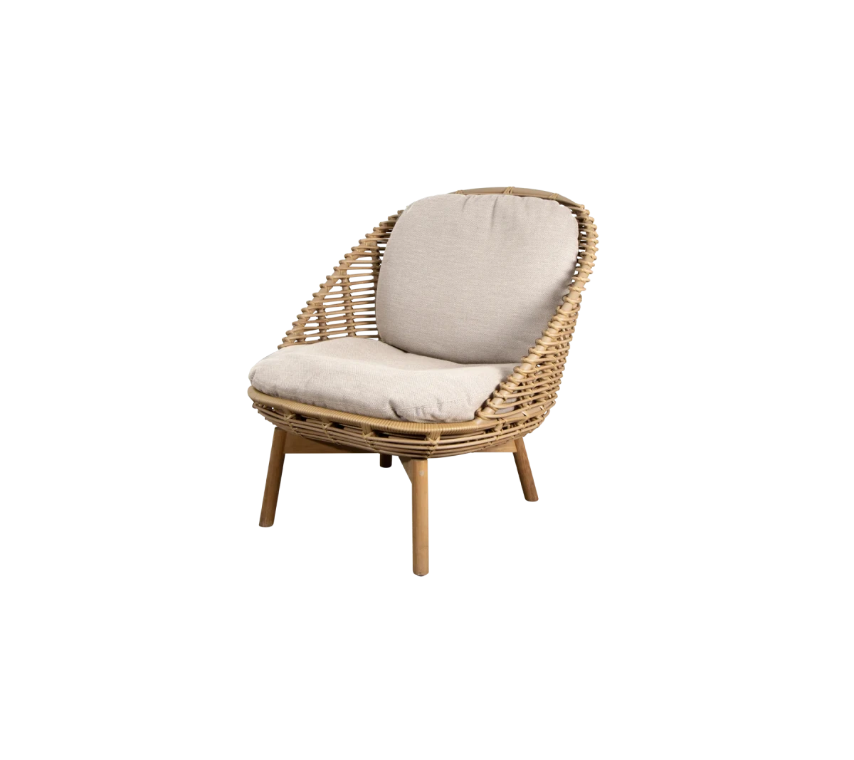 Hive lounge chair w/teak legs