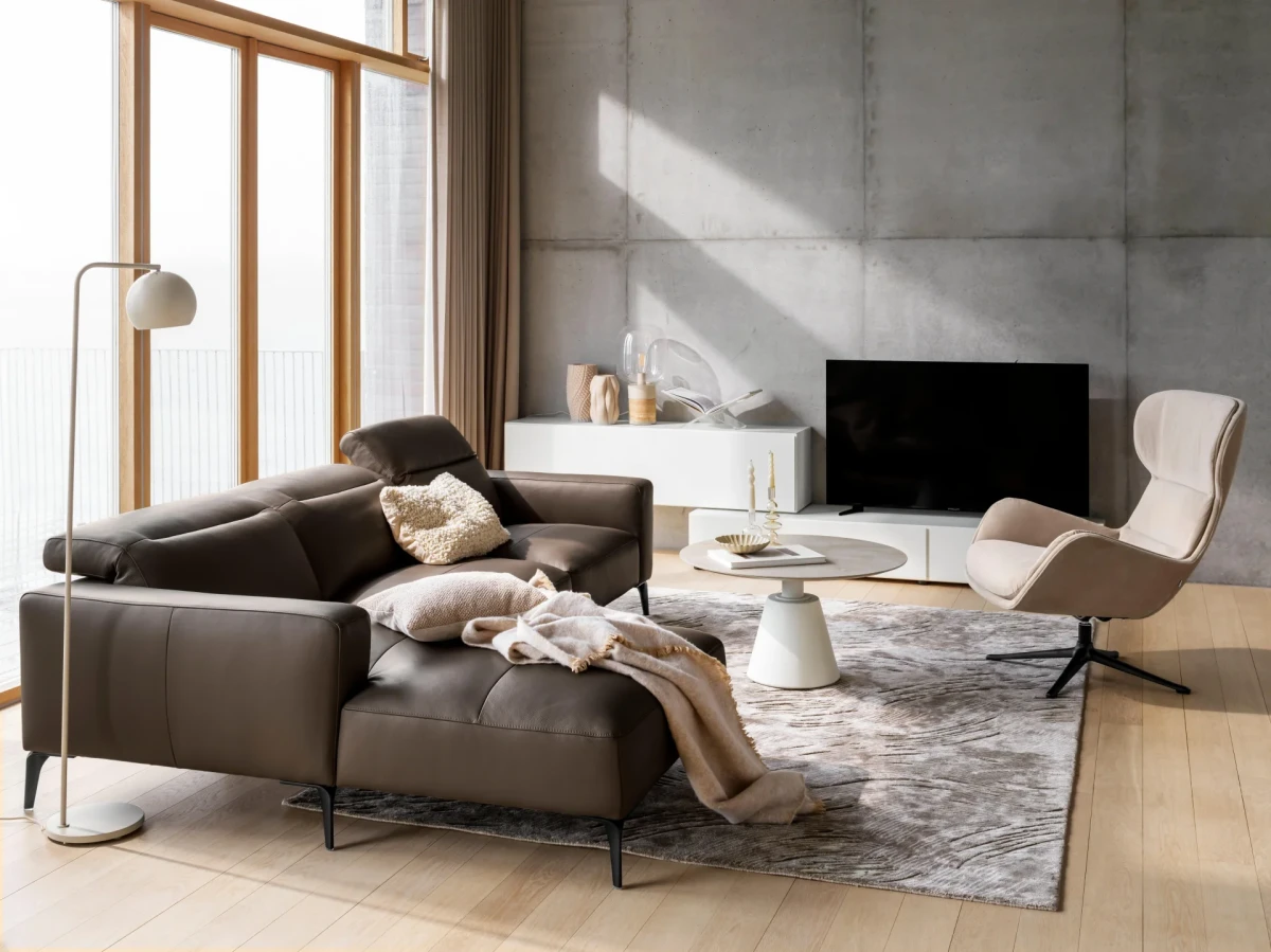 Reno armchair with swivel function