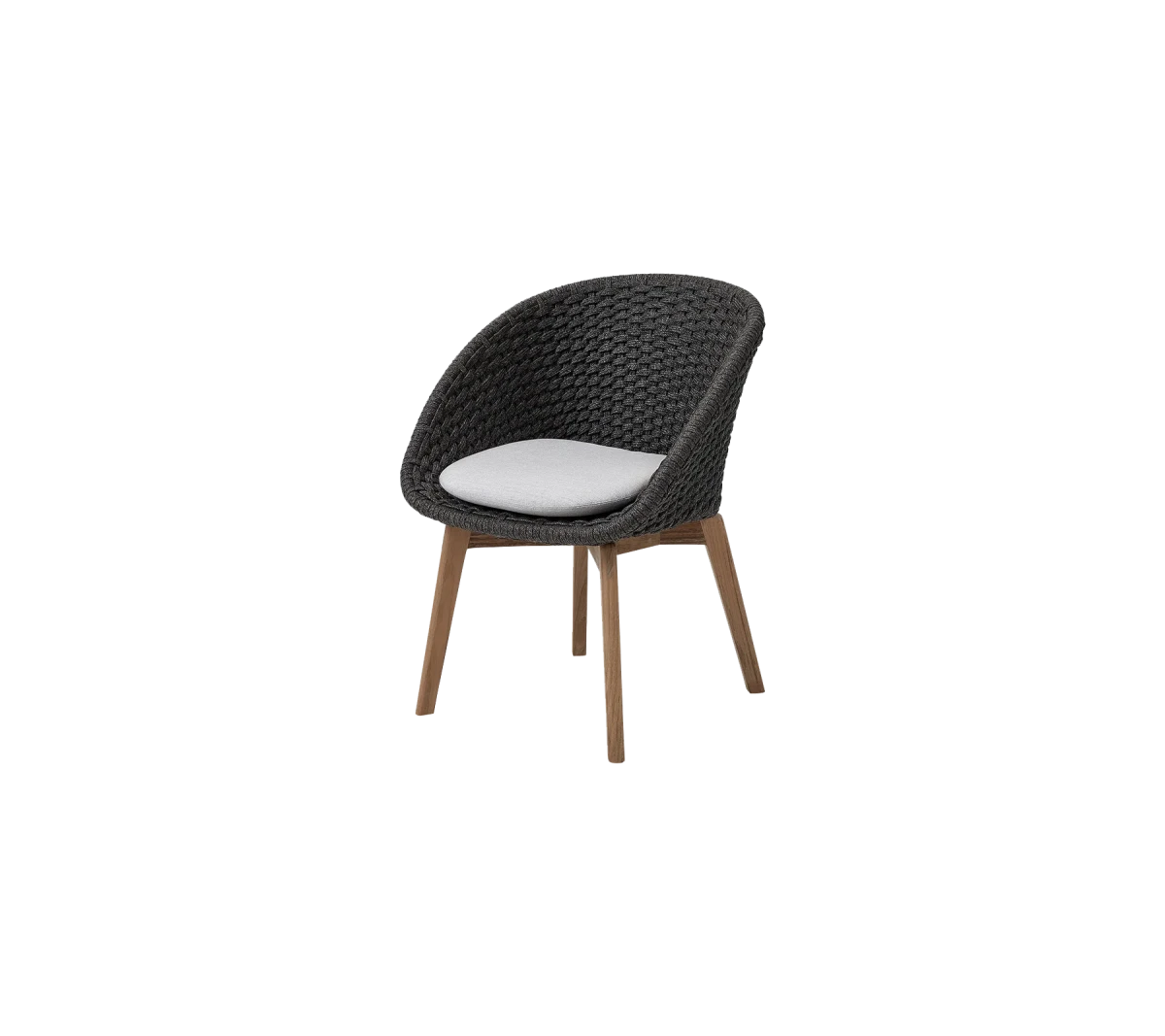 Peacock chair w/teak legs