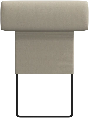 headrest, blue fabric