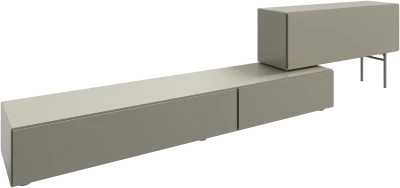 Lugano wall system with drop down doors and drawer