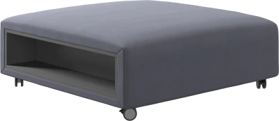Hampton footstool on wheels with storage left and right sides