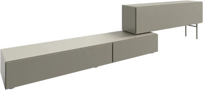 Lugano wall system with drop down doors and drawer