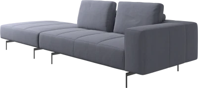 Amsterdam sofa with footstool on left side