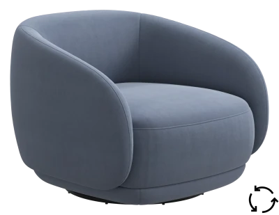 Bolzano armchair with swivel function