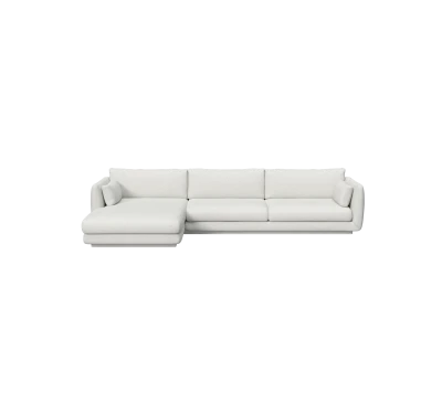 Bloom 3-seater sofa w/chaise lounge right & plinth
